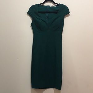 Hunter green cocktail dress